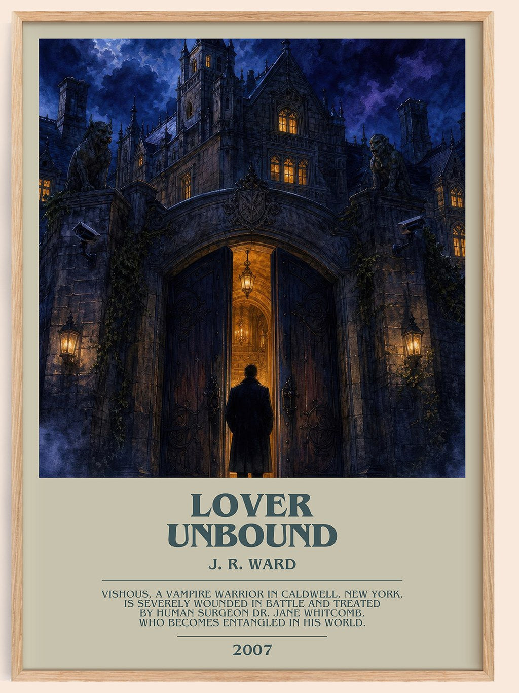 Lover Unbound bookish book poster by J. R. Ward – framed literary art print