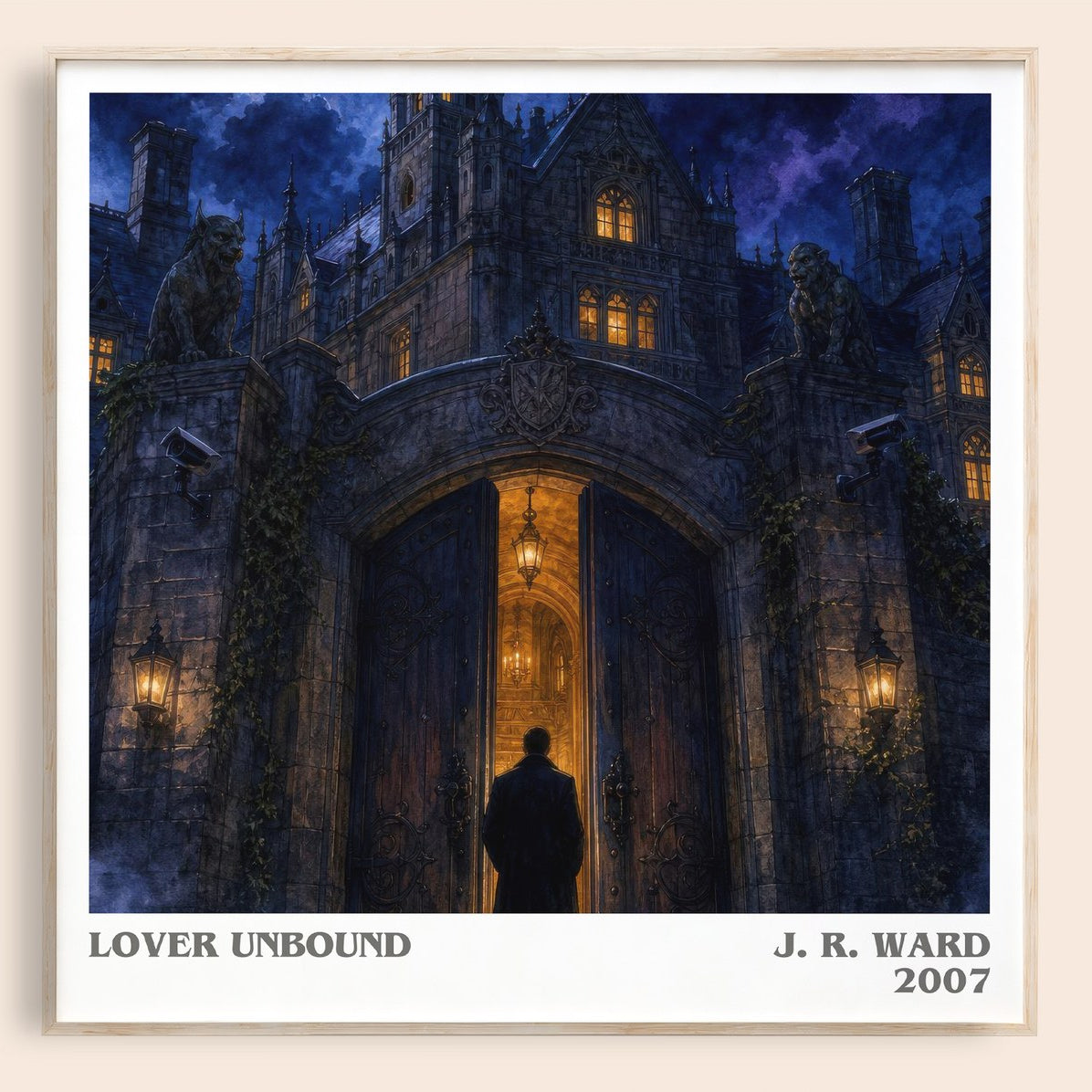 Lover Unbound literary book poster by J. R. Ward – framed literary art print