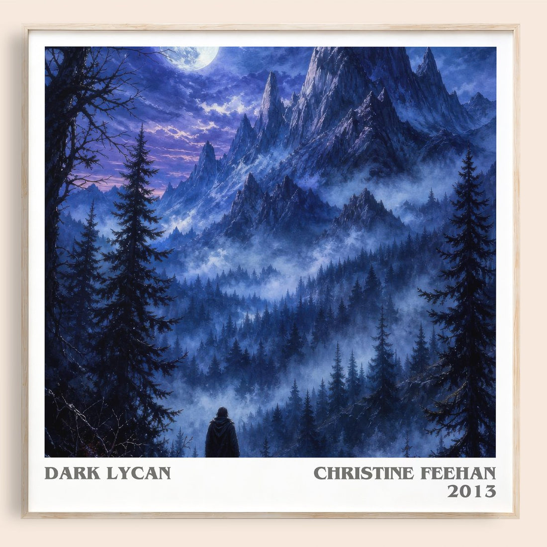 Dark Lycan literary book poster by Christine Feehan – framed literary art print