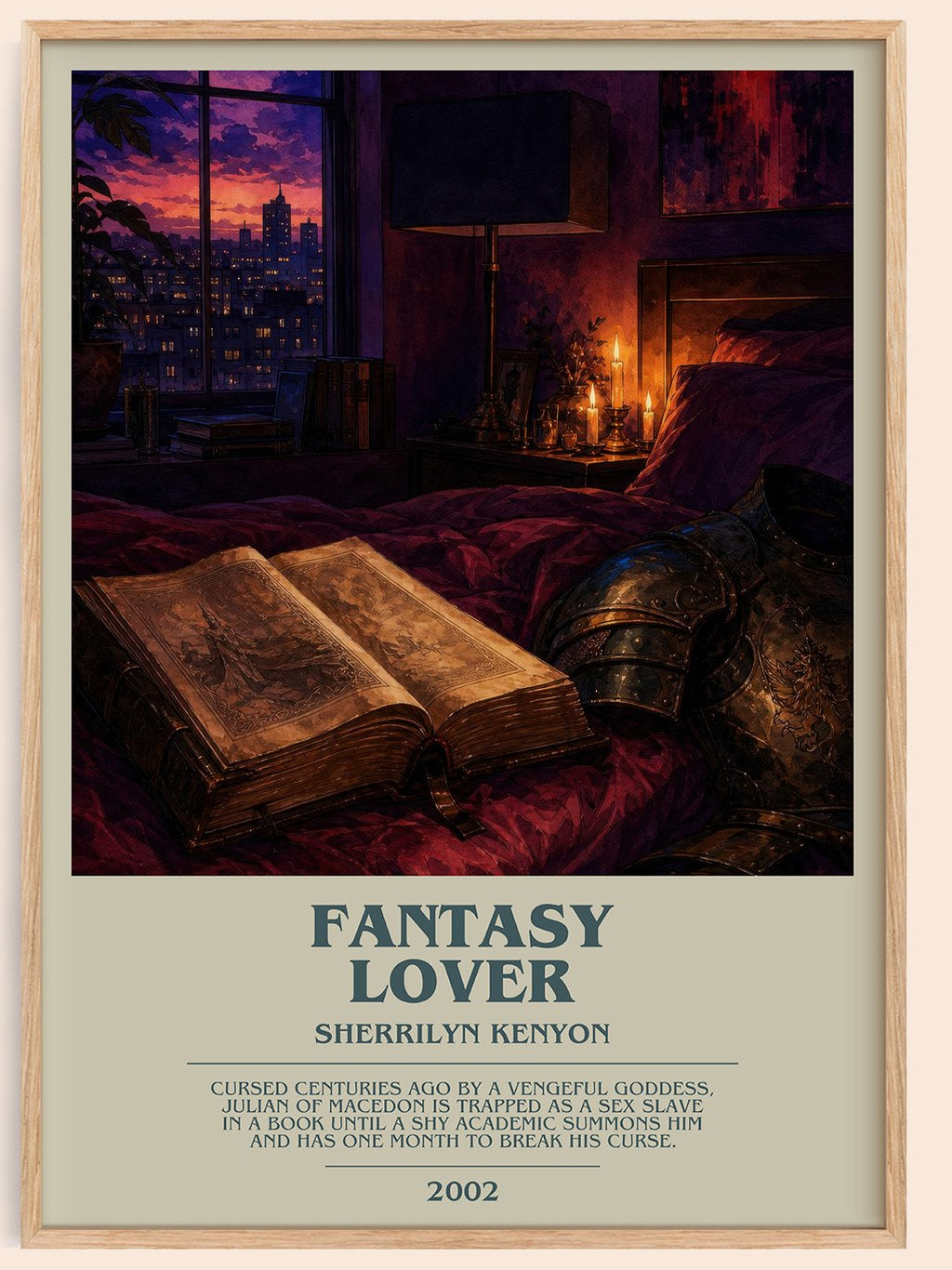 Fantasy Lover bookish book poster by Sherrilyn Kenyon – framed literary art print