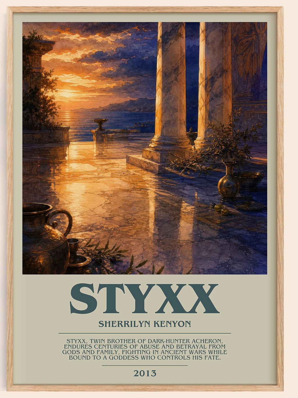 Styxx bookish book poster by Sherrilyn Kenyon – framed literary art print
