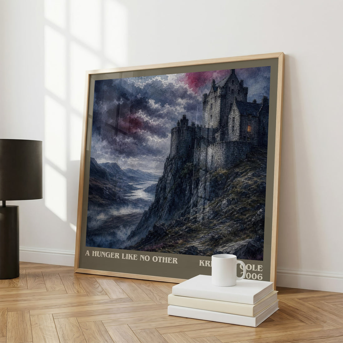 A Hunger Like No Other literary print framed by window – literary home decor