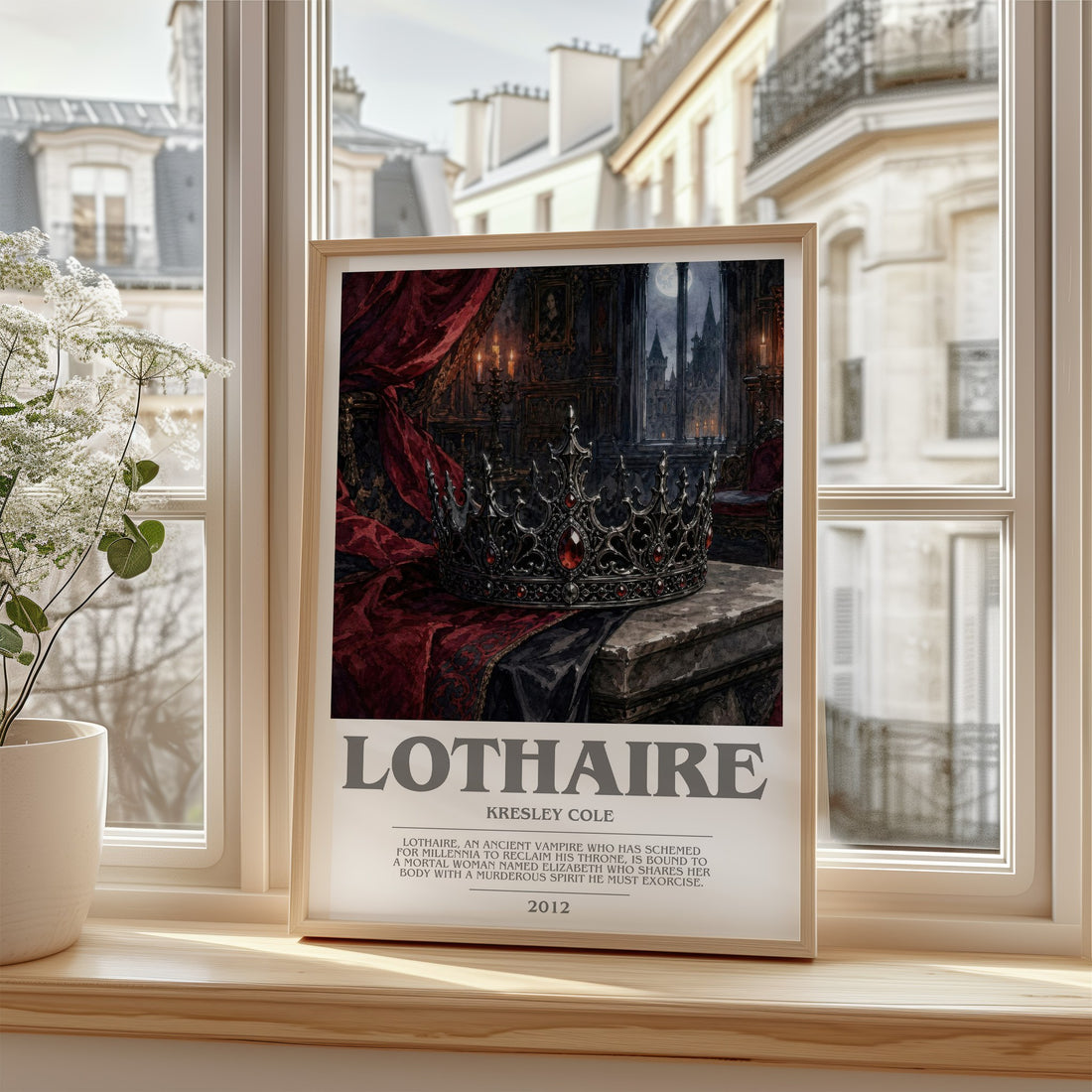 Lothaire bookish poster colour and style options – Kresley Cole book art