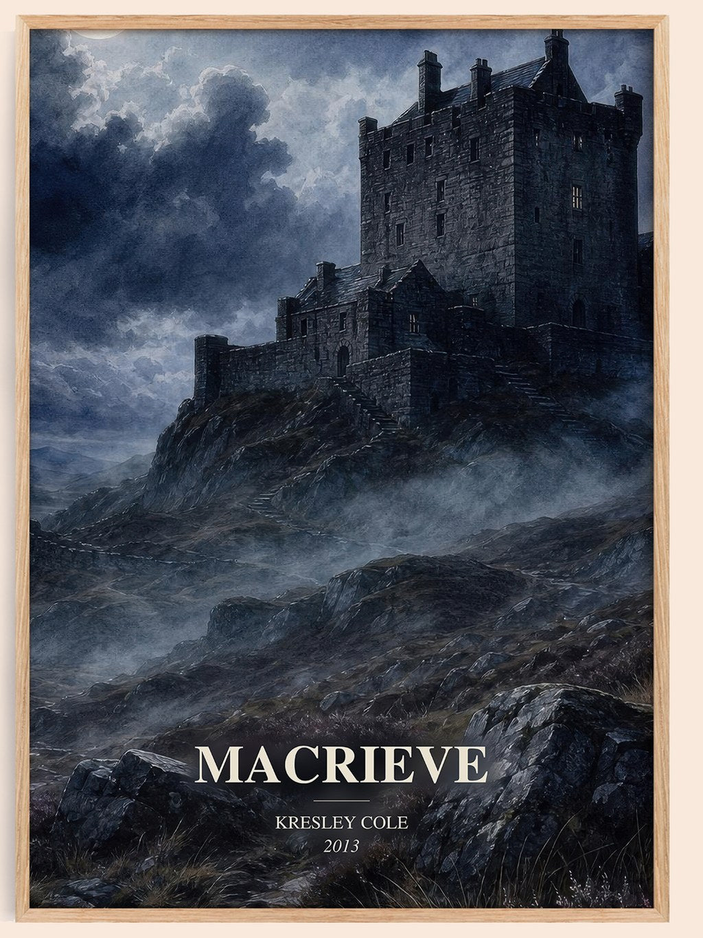 MacRieve watercolour book poster by Kresley Cole – framed literary art print