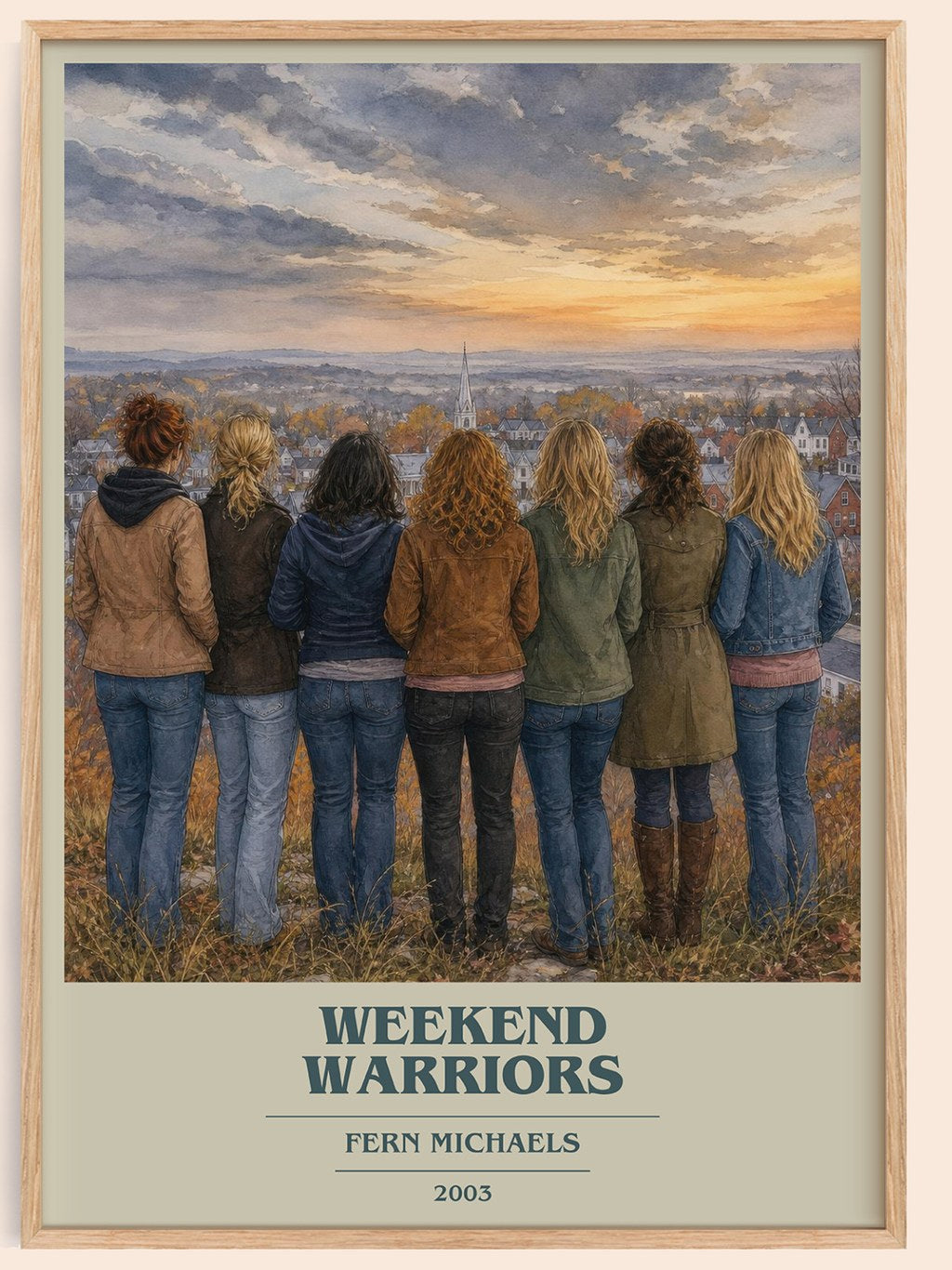 Weekend Warriors book cover book poster by Fern Michaels – framed literary art print