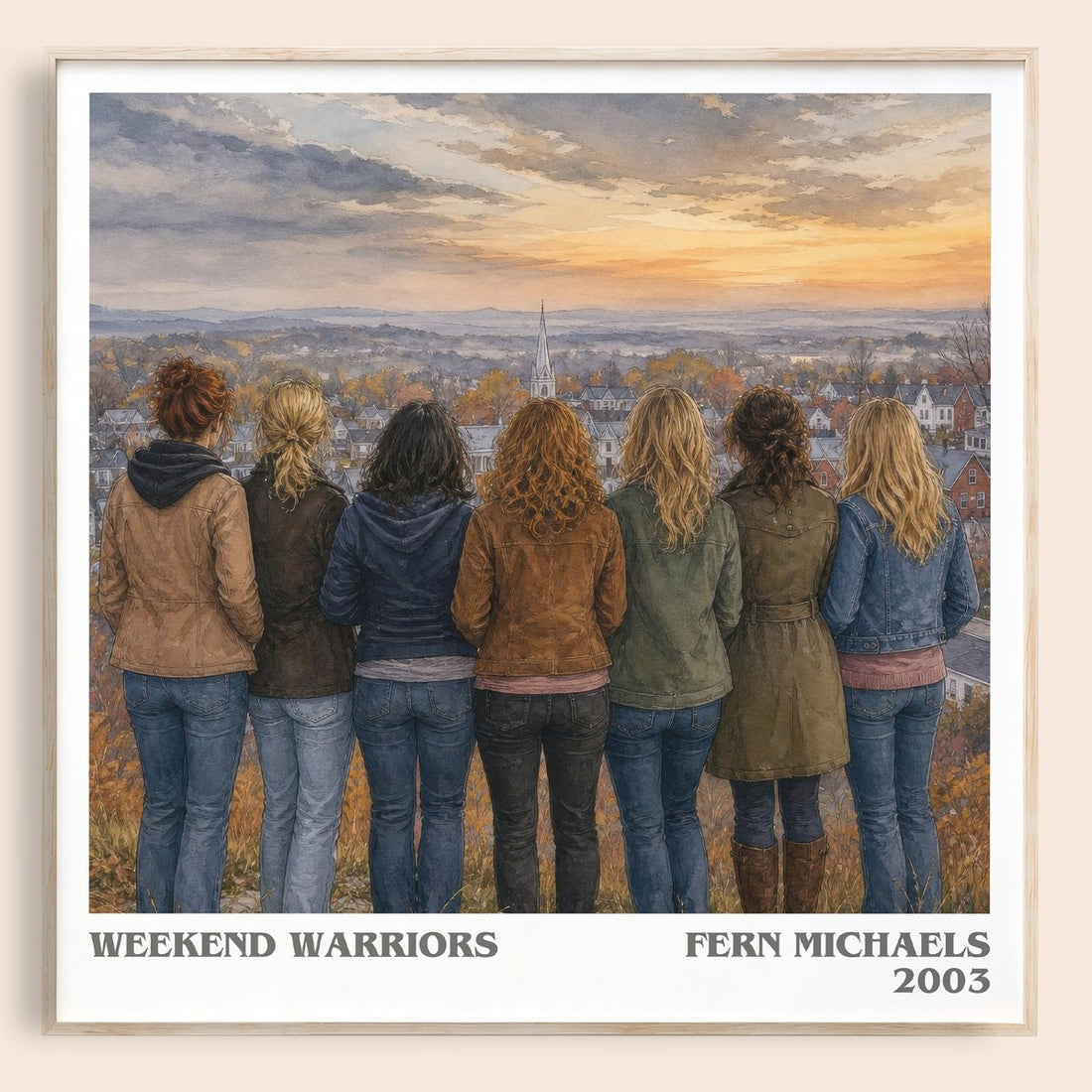 Weekend Warriors literary book poster by Fern Michaels – framed literary art print