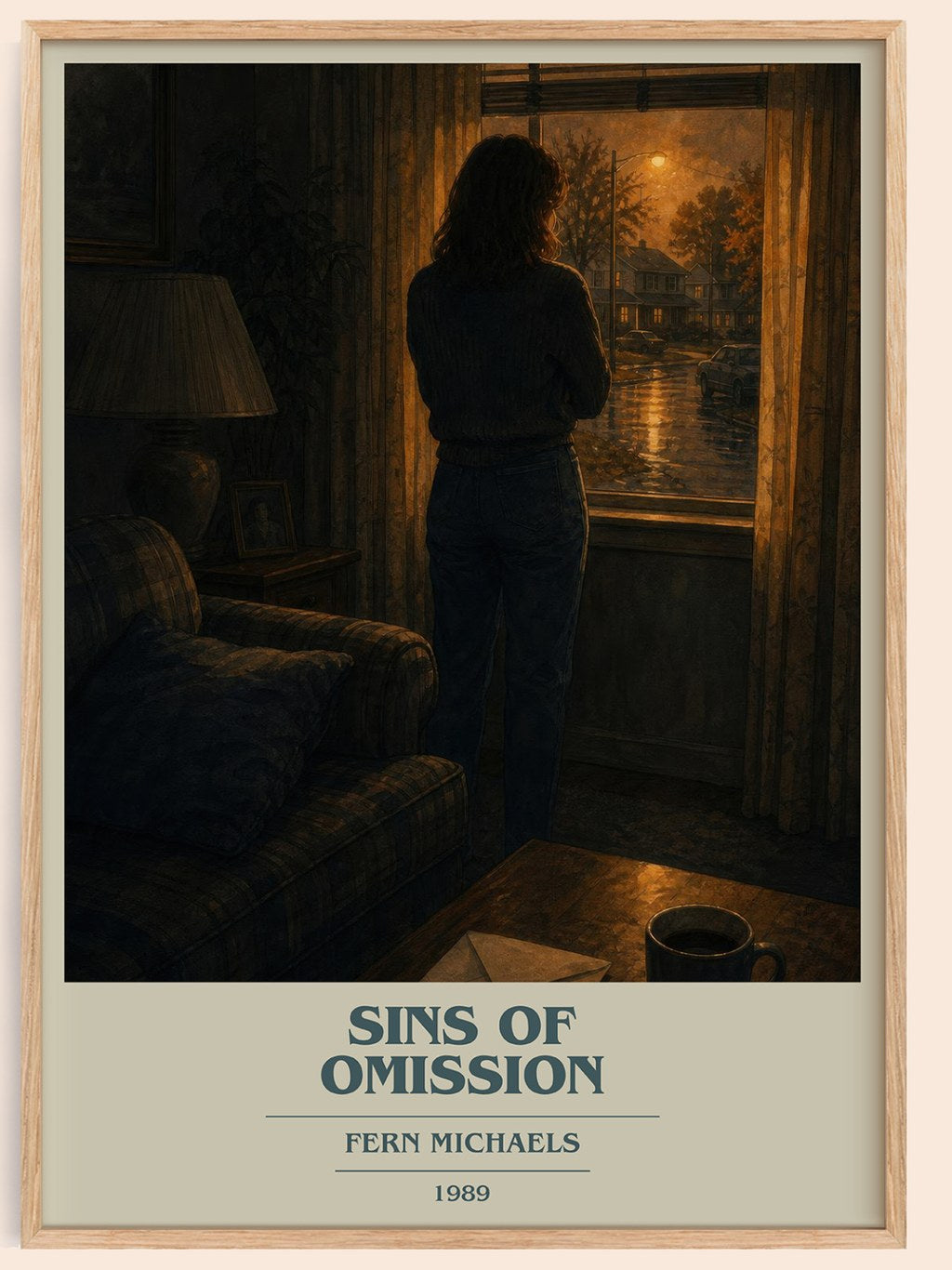 Sins of Omission book cover book poster by Fern Michaels – framed literary art print