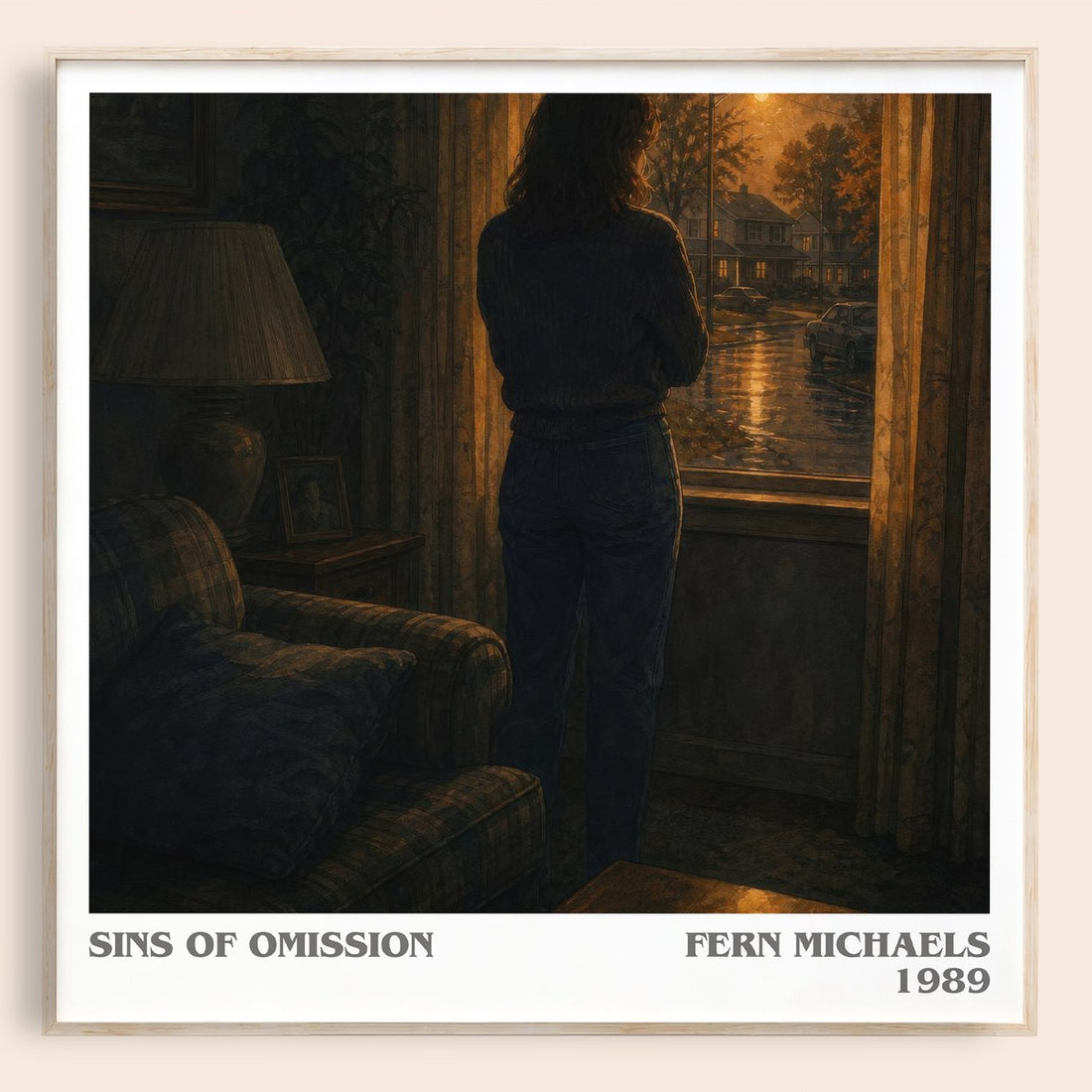 Sins of Omission literary book poster by Fern Michaels – framed literary art print