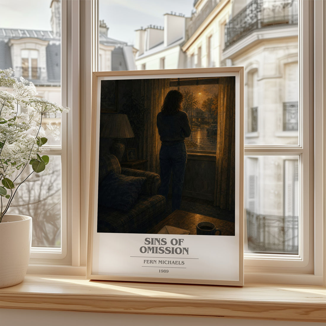 Sins of Omission book cover poster colour and style options – Fern Michaels book art