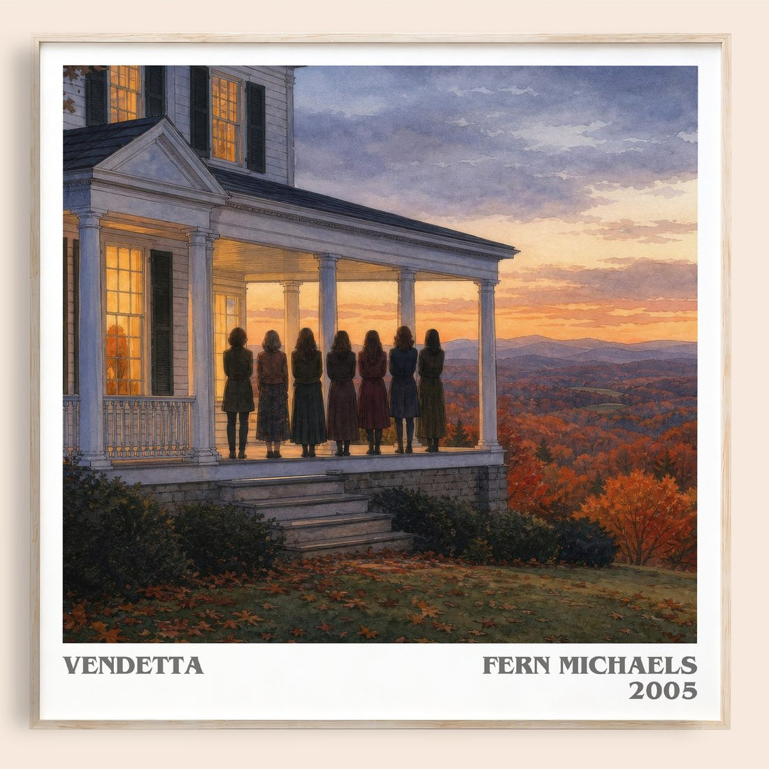 Vendetta literary book poster by Fern Michaels – framed literary art print