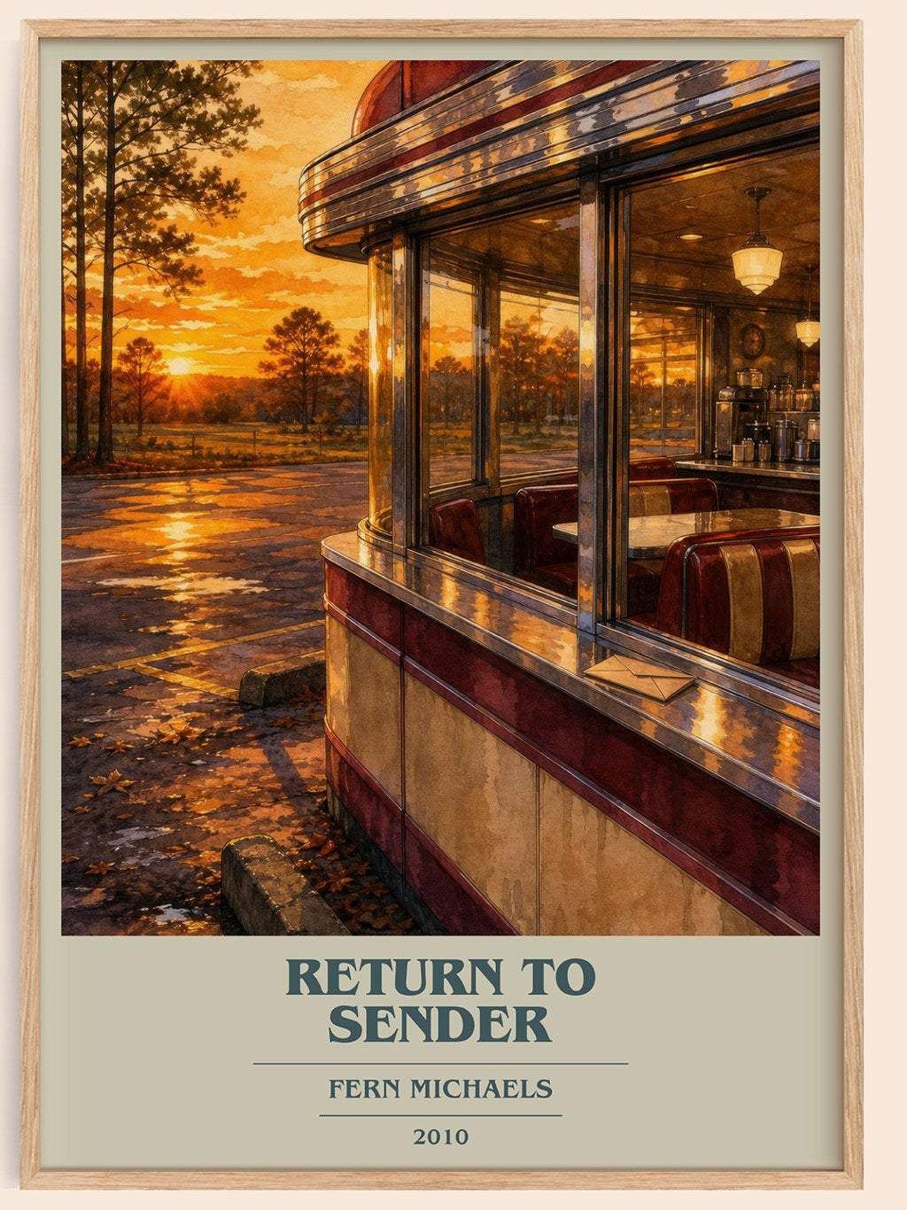 Return to Sender book cover book poster by Fern Michaels – framed literary art print