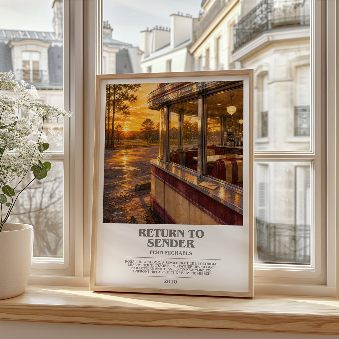 Return to Sender bookish poster colour and style options – Fern Michaels book art
