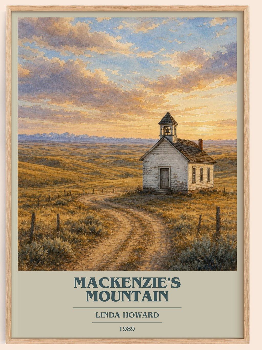 Mackenzie's Mountain book cover book poster by Linda Howard – framed literary art print