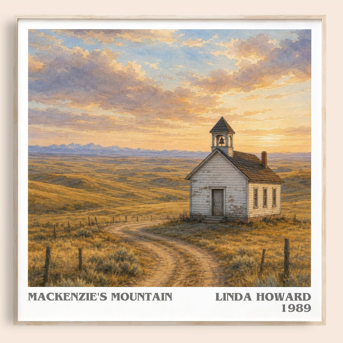 Mackenzie's Mountain literary book poster by Linda Howard – framed literary art print