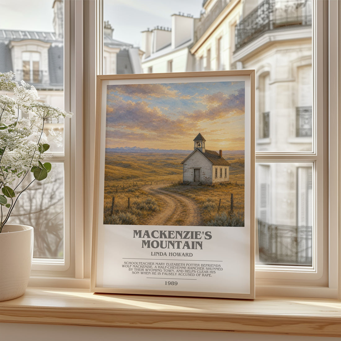Mackenzie's Mountain bookish poster colour and style options – Linda Howard book art