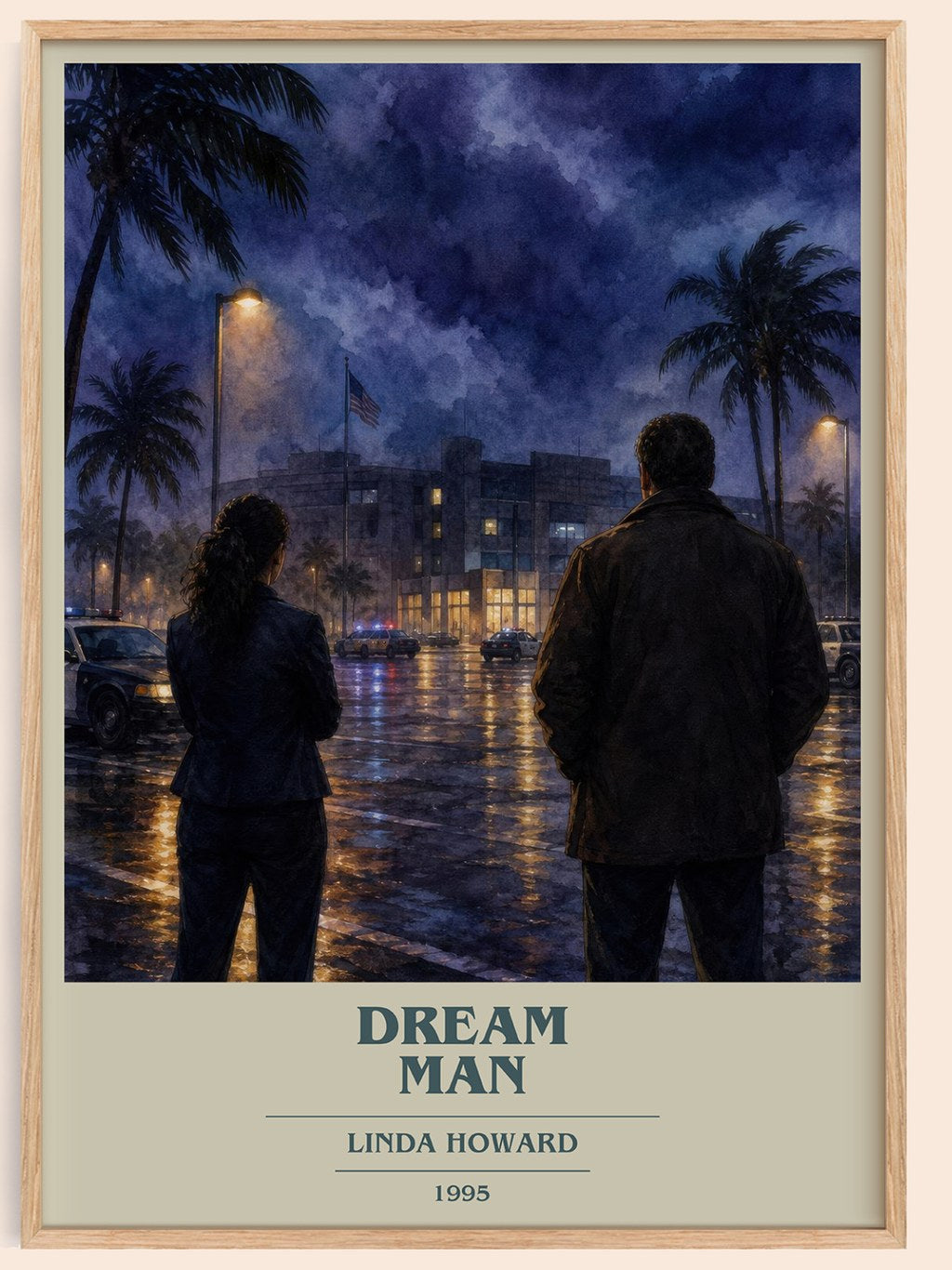 Dream Man book cover book poster by Linda Howard – framed literary art print