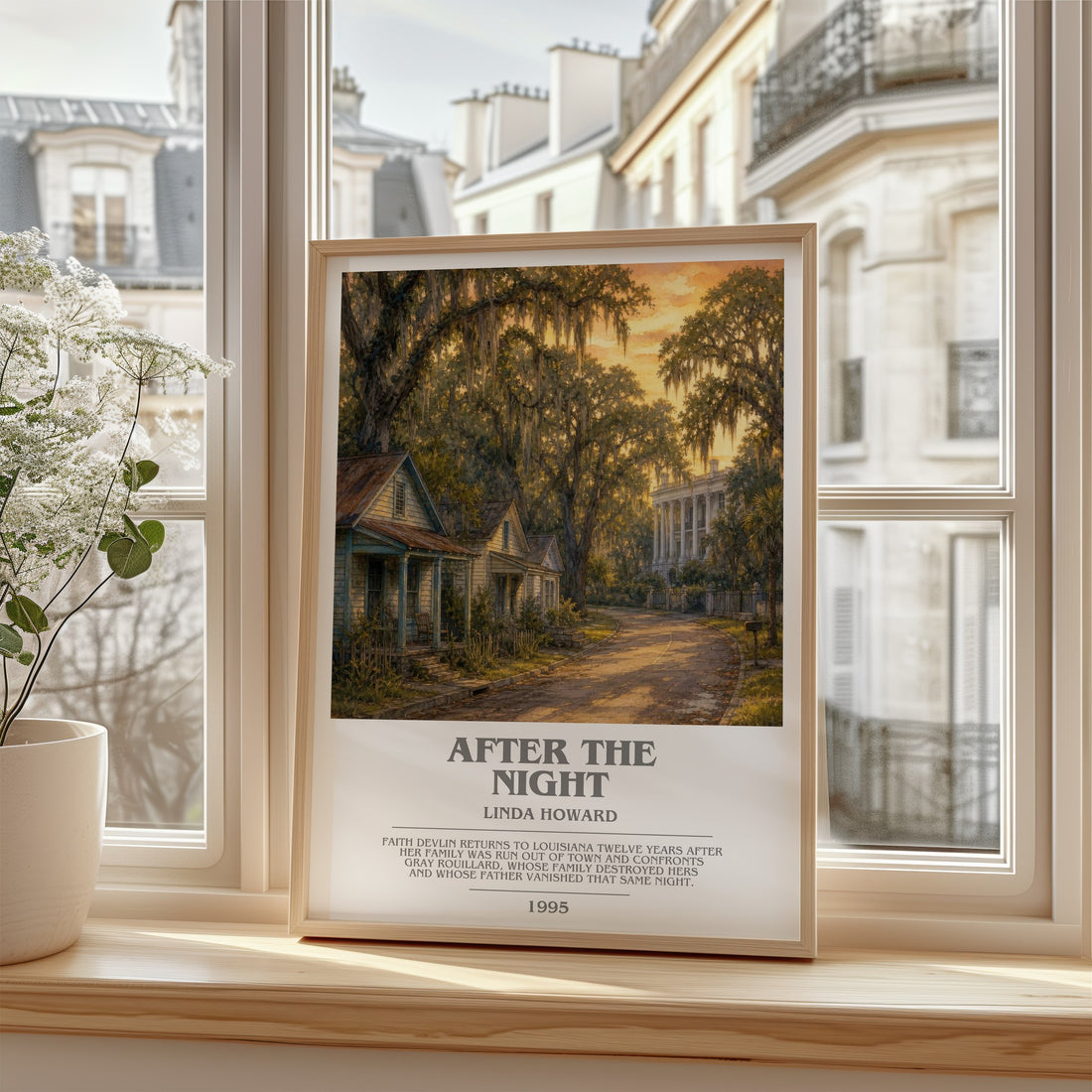 After the Night bookish poster colour and style options – Linda Howard book art