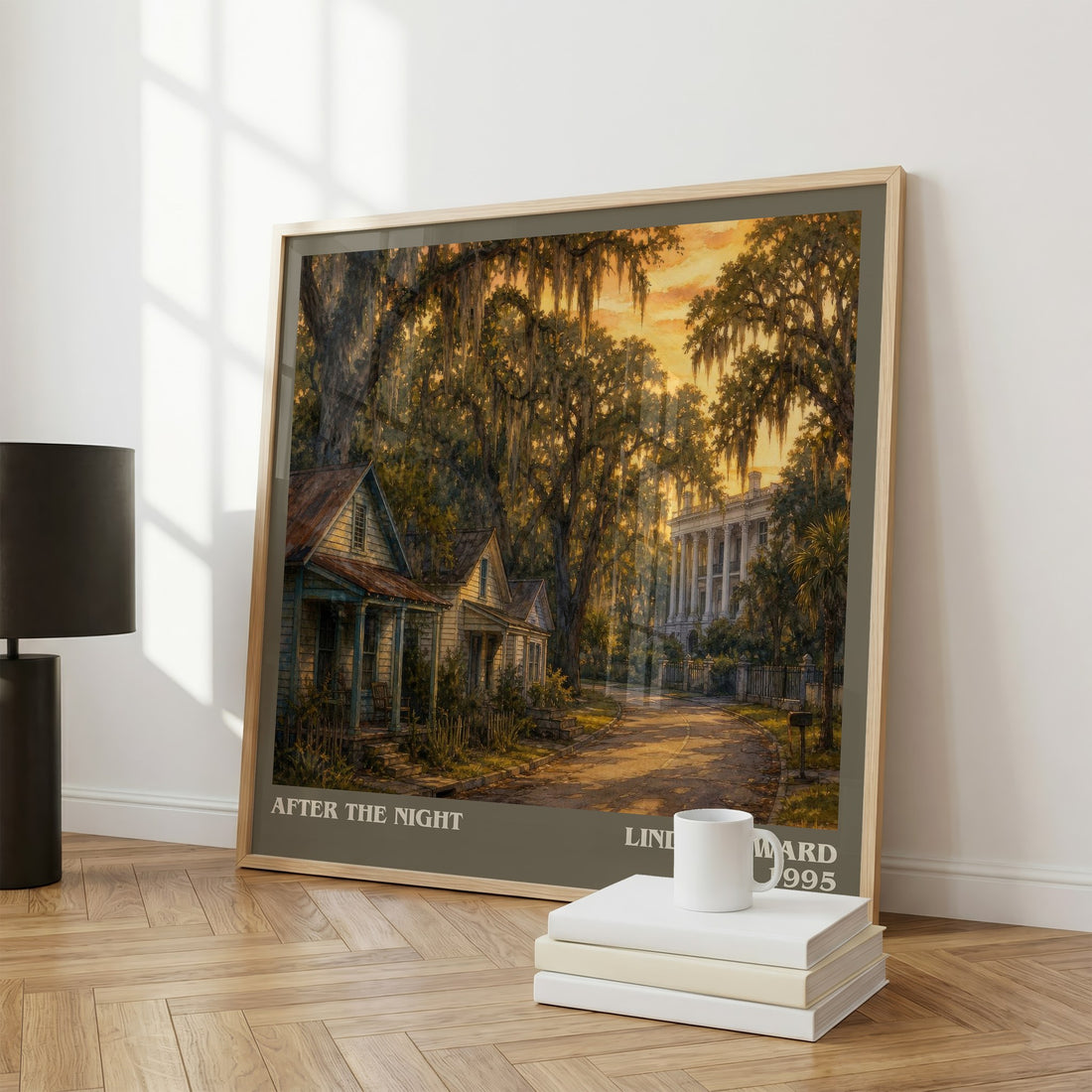 After the Night literary print framed by window – literary home decor