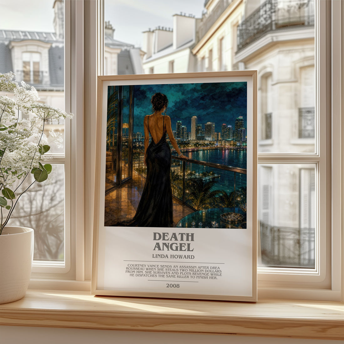 Death Angel bookish poster colour and style options – Linda Howard book art