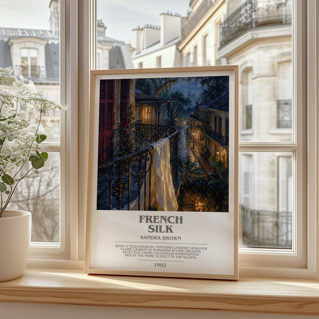 French Silk bookish poster colour and style options – Sandra Brown book art