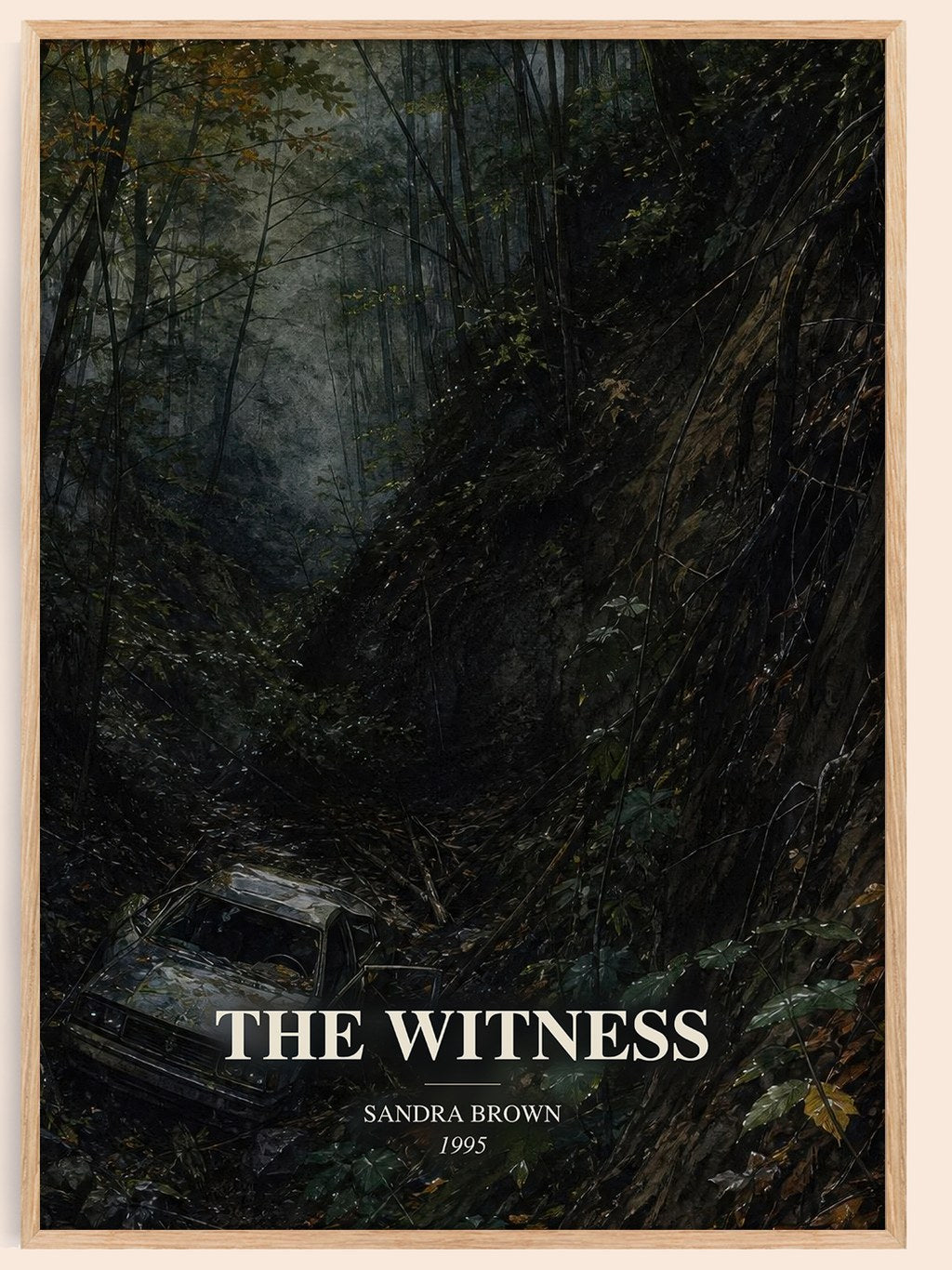 The Witness watercolour book poster by Sandra Brown – framed literary art print