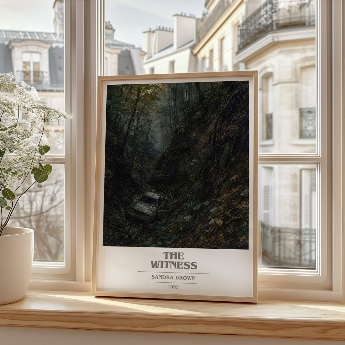 The Witness book cover poster colour and style options – Sandra Brown book art