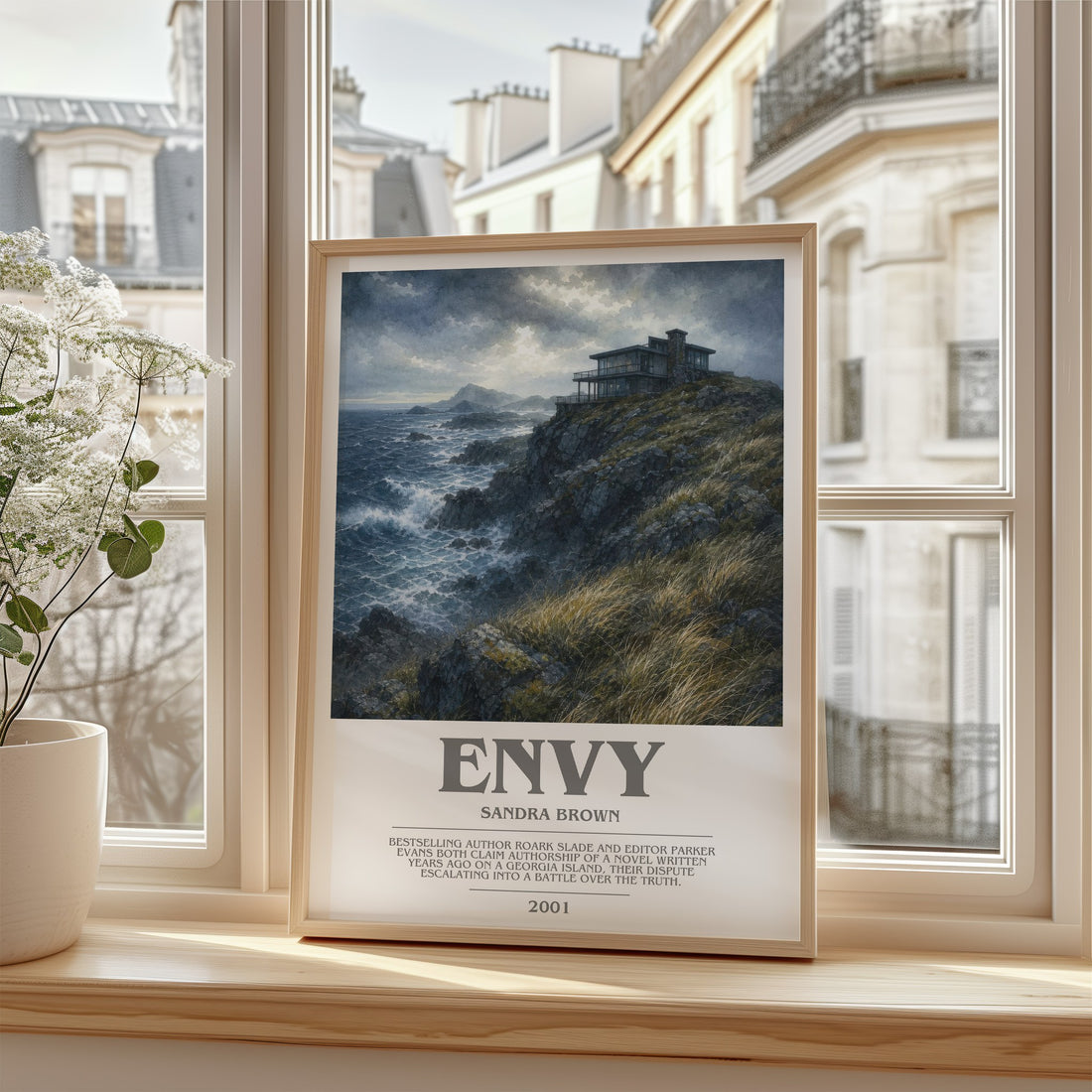 Envy bookish poster colour and style options – Sandra Brown book art