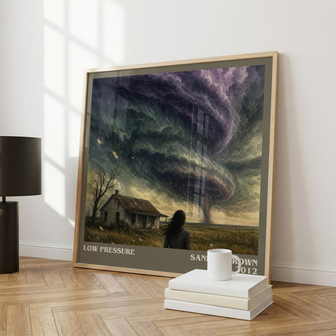 Low Pressure literary print framed by window – literary home decor