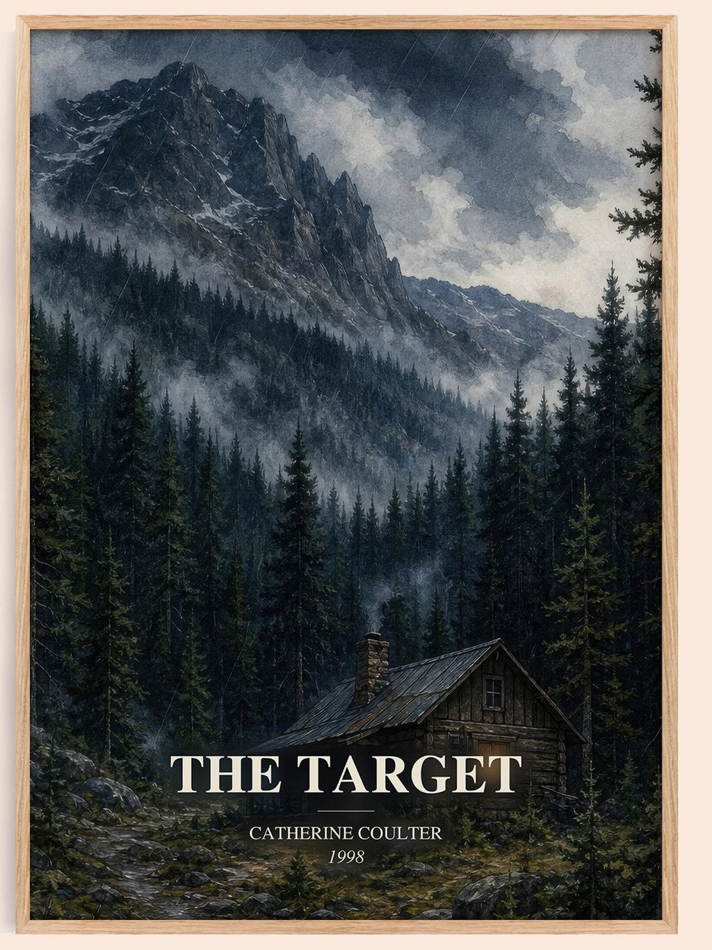 The Target watercolour book poster by Catherine Coulter – framed literary art print