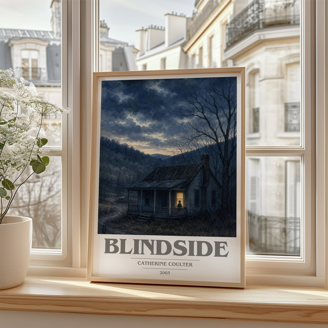 Blindside book cover poster colour and style options – Catherine Coulter book art
