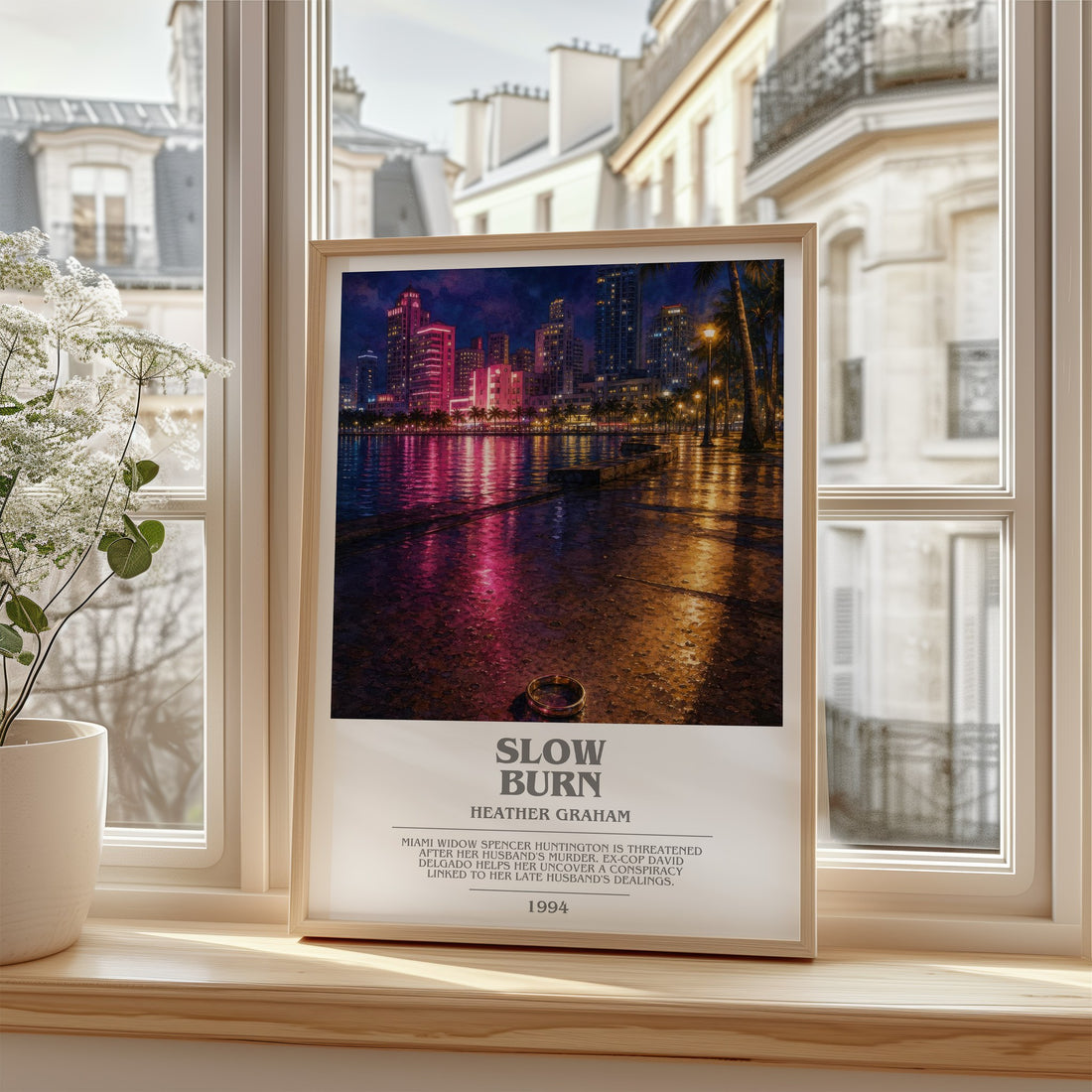 Slow Burn bookish poster colour and style options – Heather Graham book art