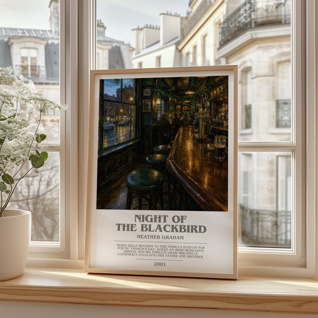 Night of the Blackbird bookish poster colour and style options – Heather Graham book art
