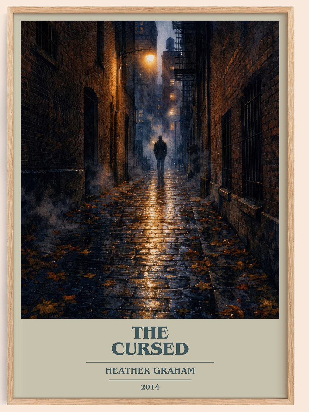 The Cursed book cover book poster by Heather Graham – framed literary art print