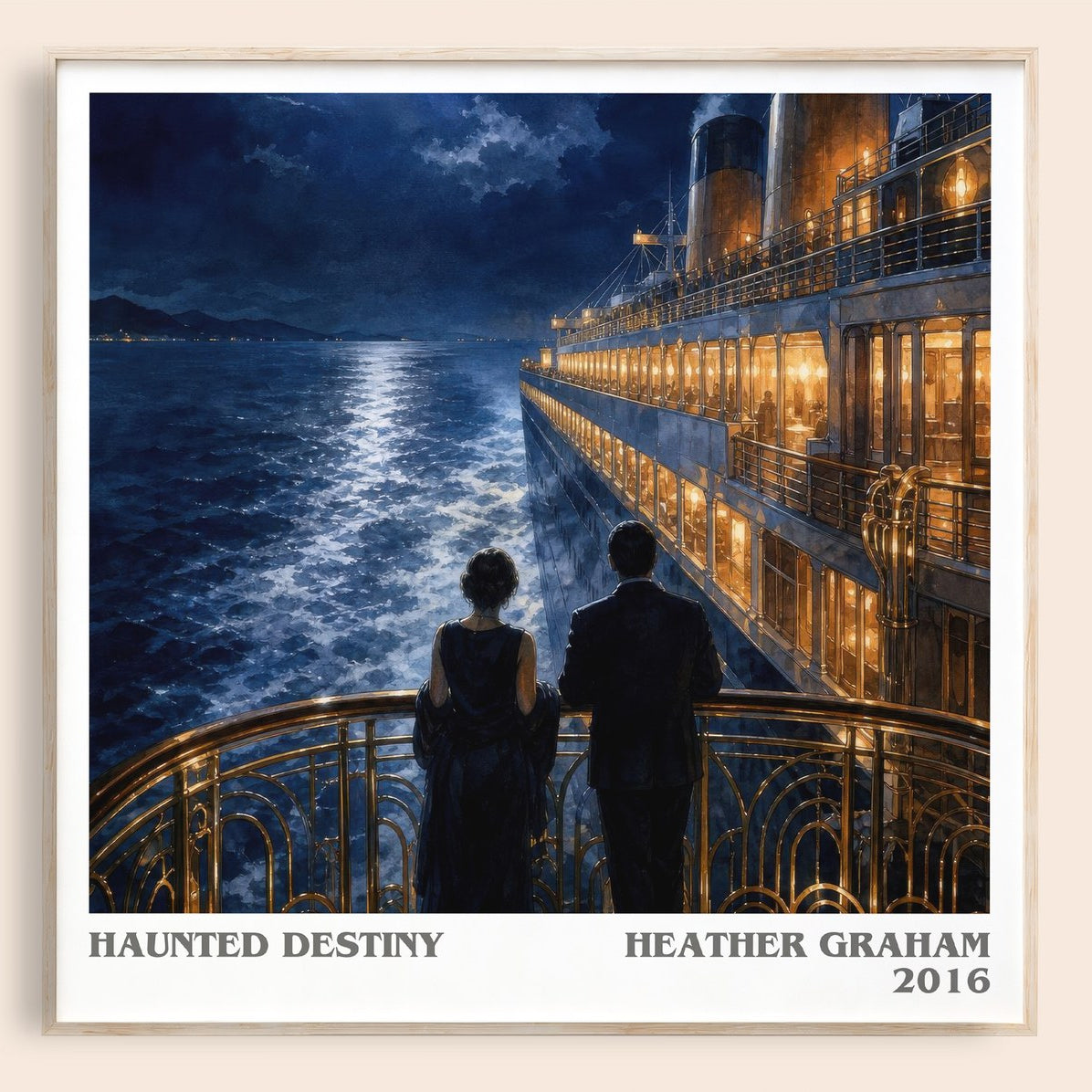 Haunted Destiny literary book poster by Heather Graham – framed literary art print
