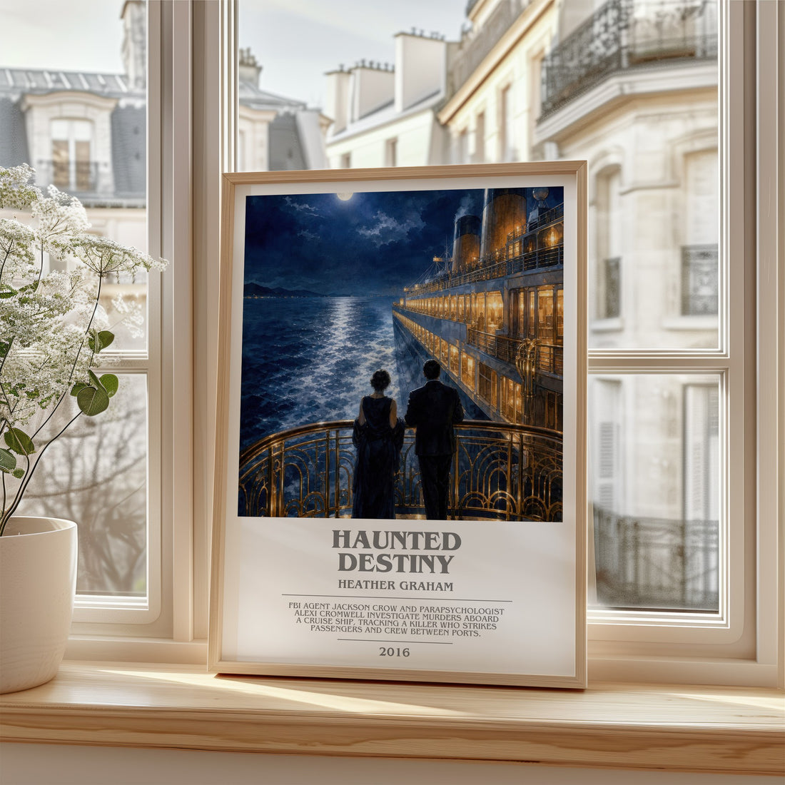 Haunted Destiny bookish poster colour and style options – Heather Graham book art