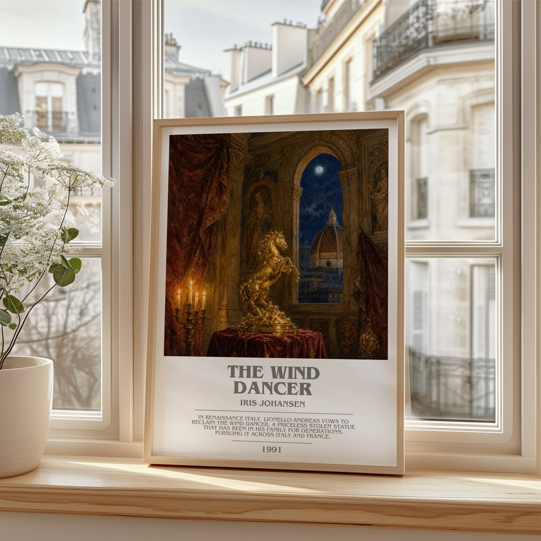 The Wind Dancer bookish poster colour and style options – Iris Johansen book art