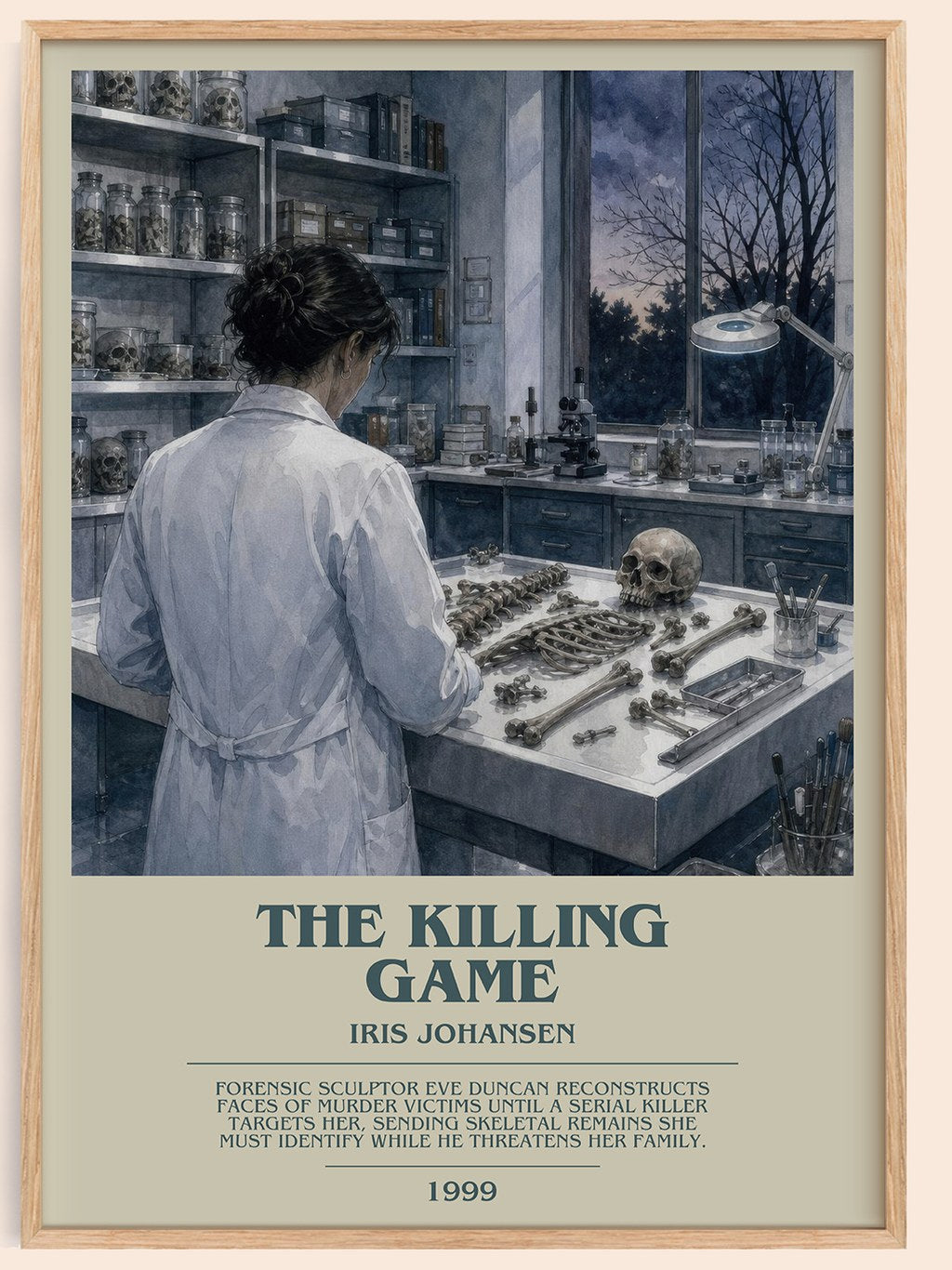 The Killing Game bookish book poster by Iris Johansen – framed literary art print