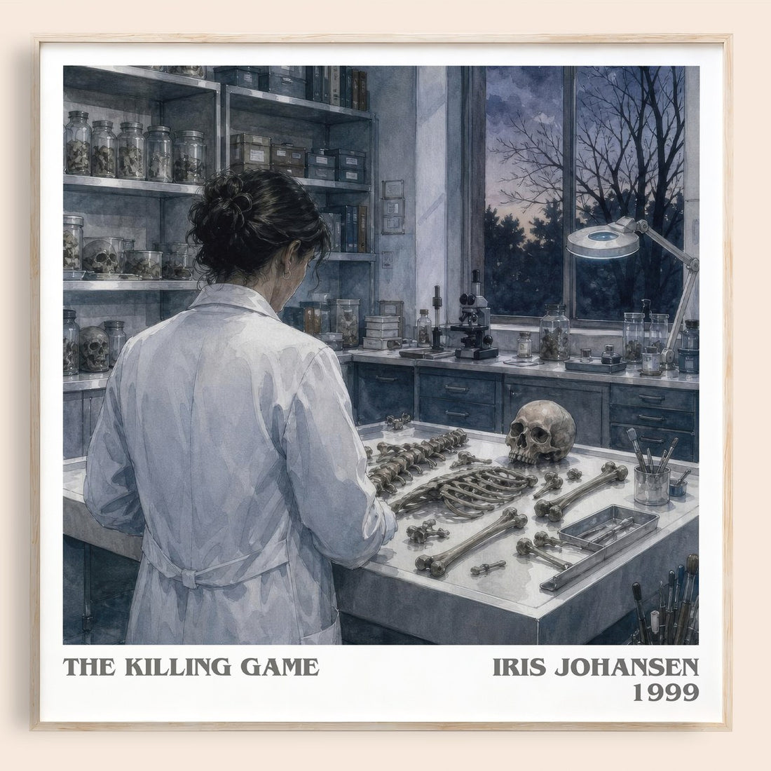 The Killing Game literary book poster by Iris Johansen – framed literary art print