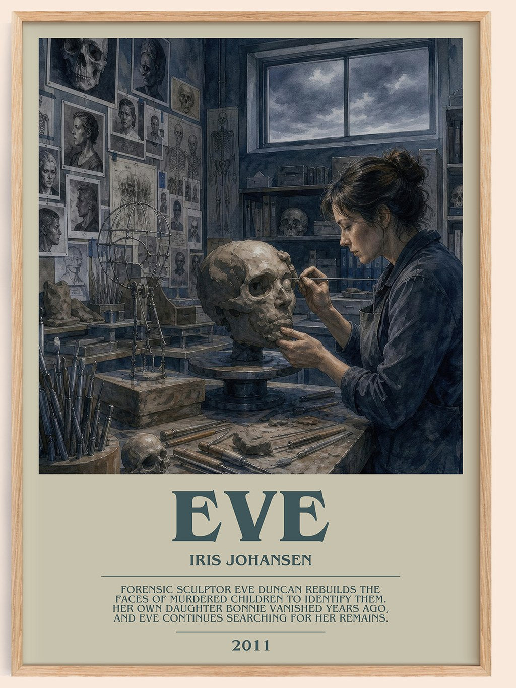 Eve bookish book poster by Iris Johansen – framed literary art print