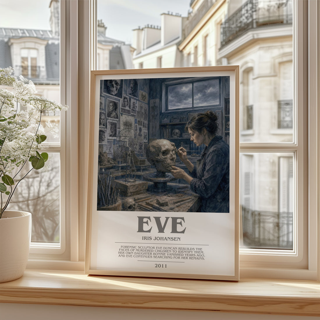 Eve bookish poster colour and style options – Iris Johansen book art