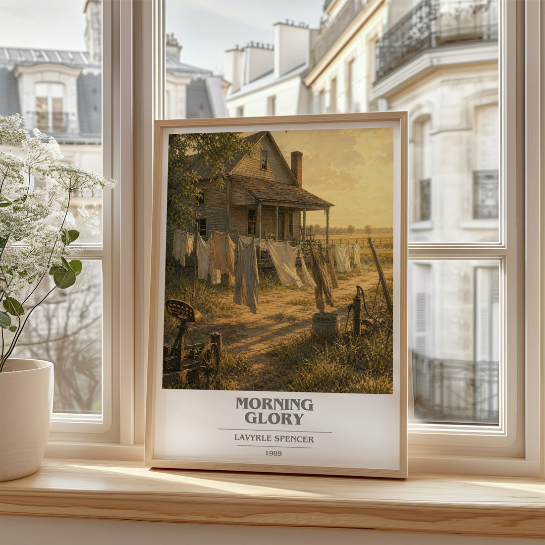 Morning Glory book cover poster colour and style options – LaVyrle Spencer book art