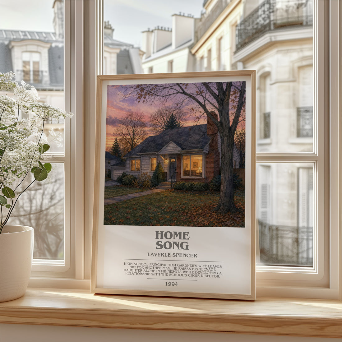 Home Song bookish poster colour and style options – LaVyrle Spencer book art