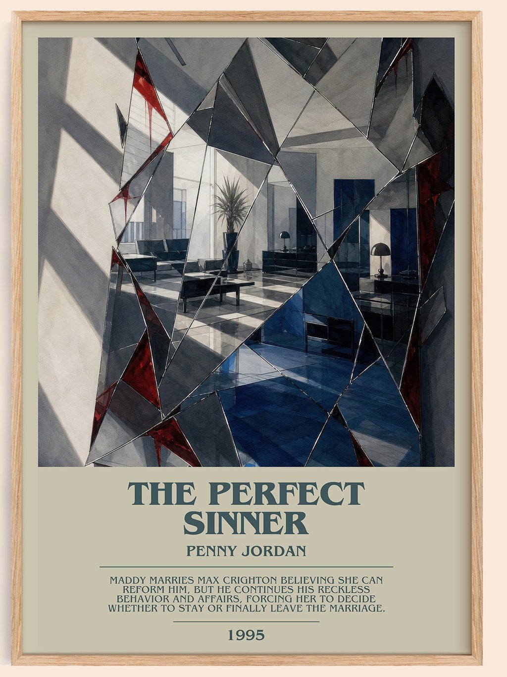 The Perfect Sinner bookish book poster by Penny Jordan – framed literary art print