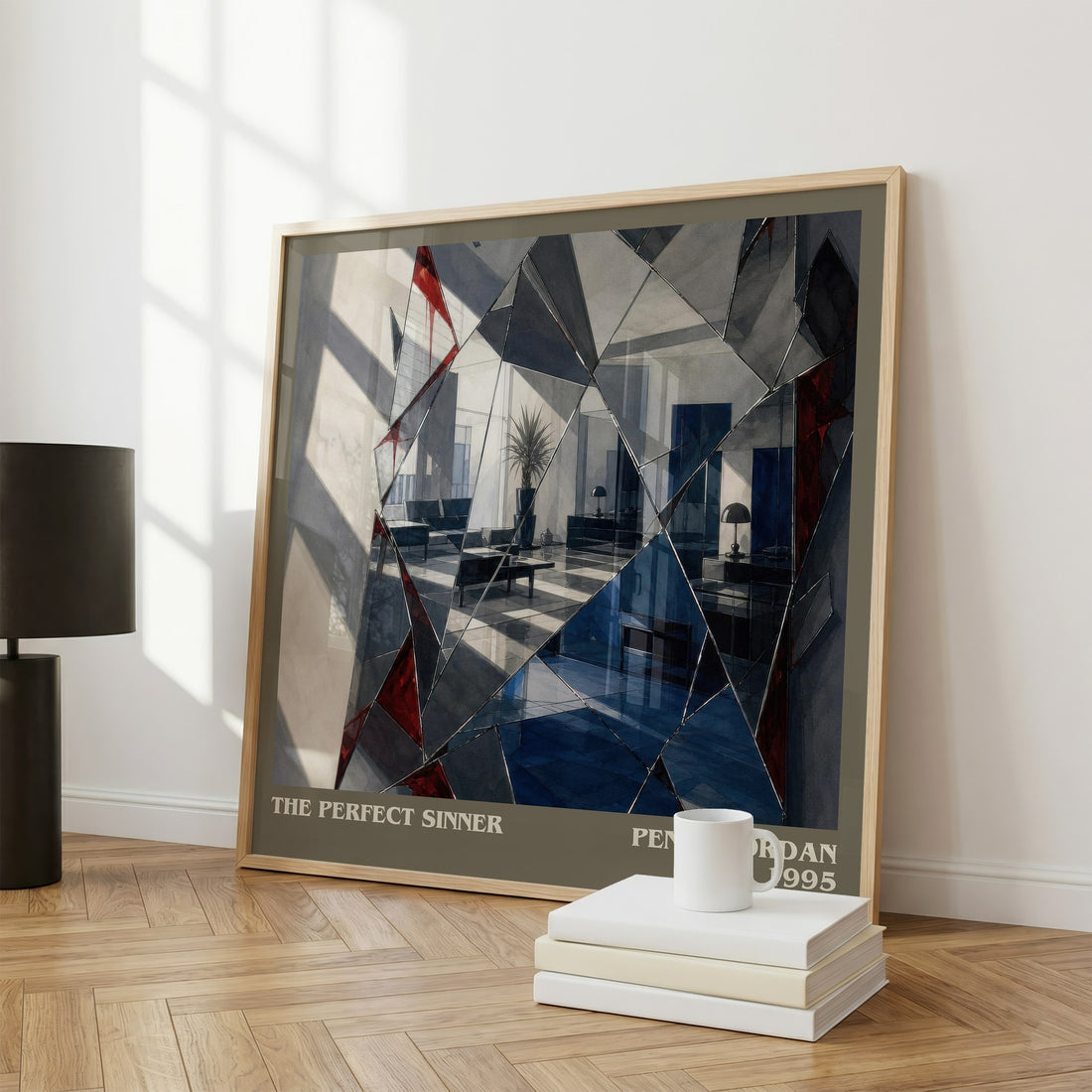 The Perfect Sinner literary print framed by window – literary home decor