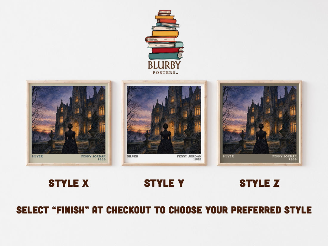 Silver literary print in frame leaning in hallway – romance wall art (mockup)