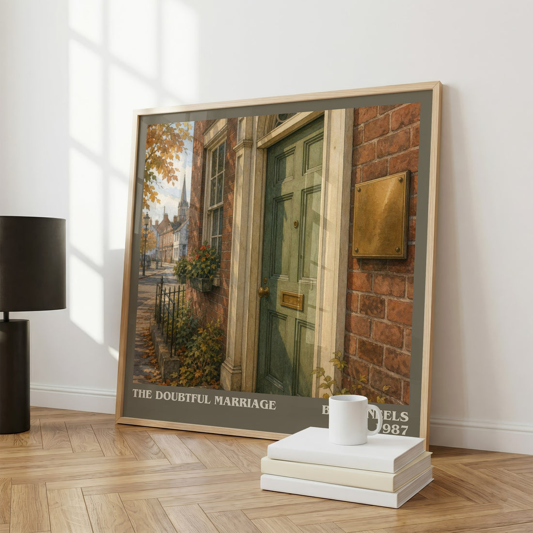 The Doubtful Marriage literary print framed by window – literary home decor