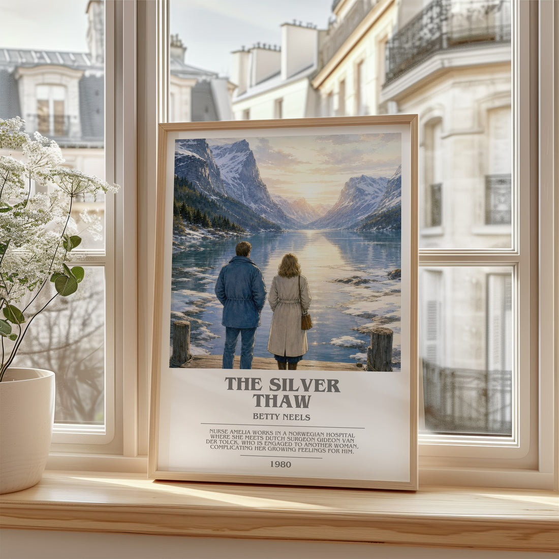 The Silver Thaw bookish poster colour and style options – Betty Neels book art