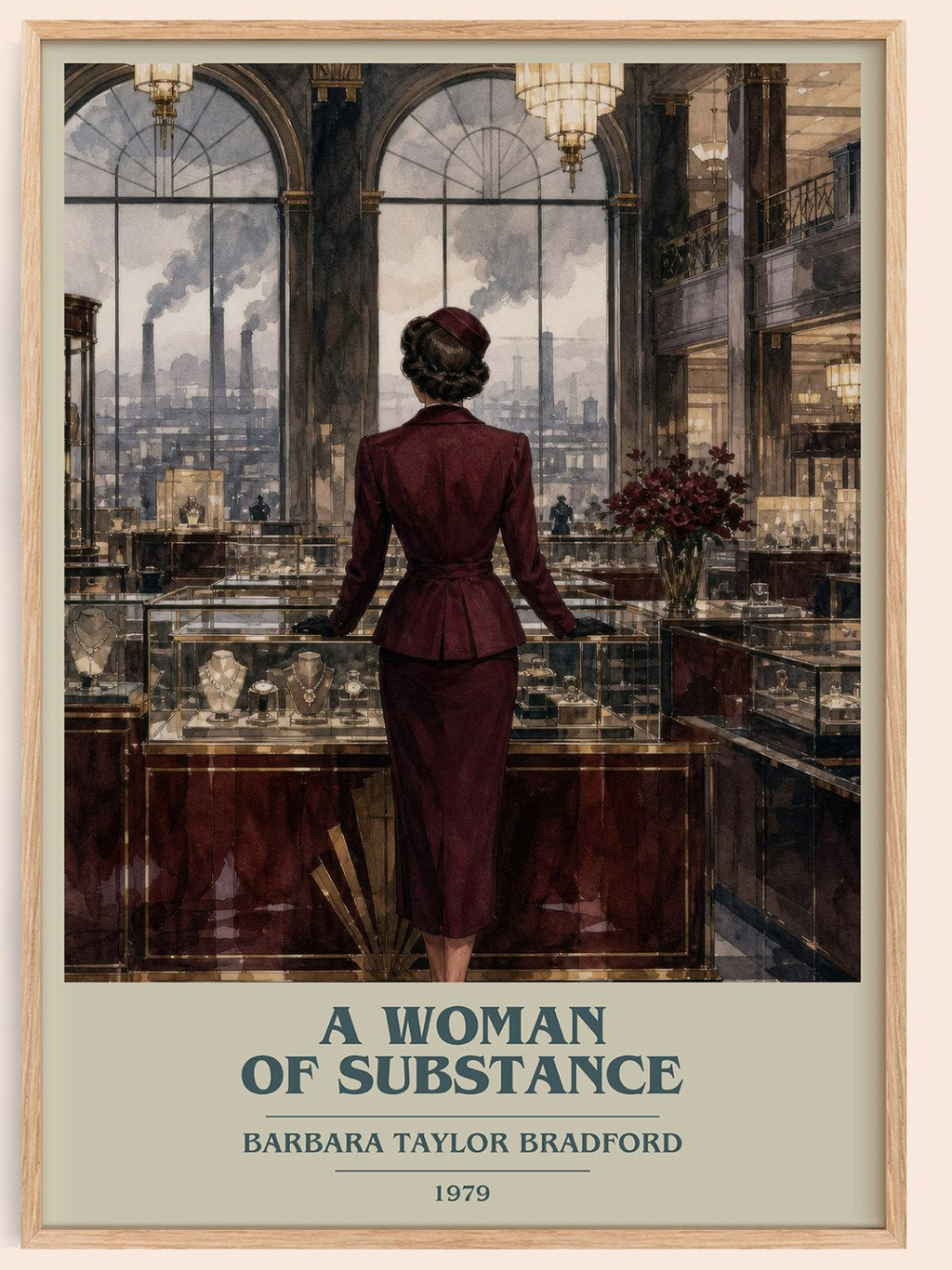 A Woman of Substance book cover book poster by Barbara Taylor Bradford – framed literary art print