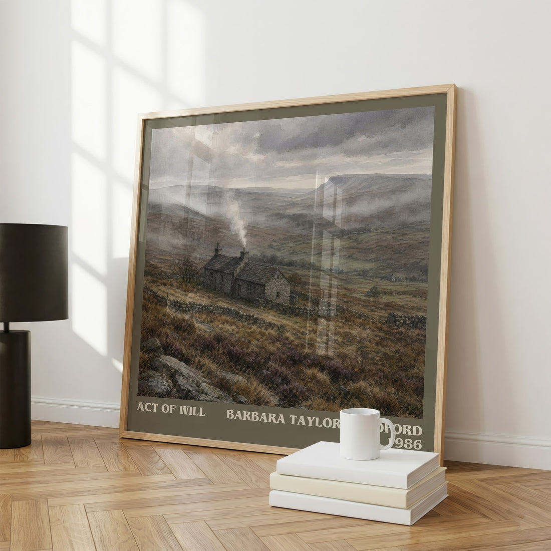 Act of Will literary print framed by window – literary home decor