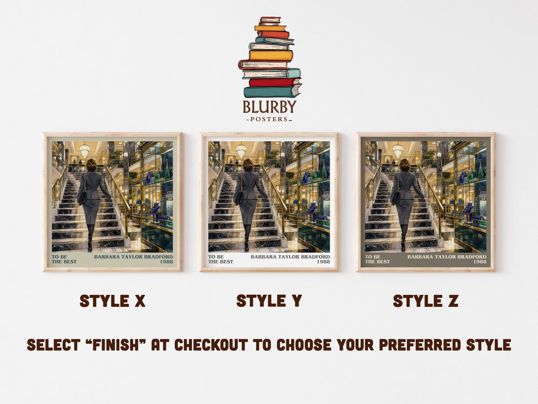 To Be the Best literary print in frame leaning in hallway – contemporary fiction wall art (mockup)